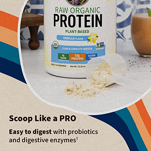 Vanilla Plant Protein Powder with Probiotics and Digestive Enzymes U131796