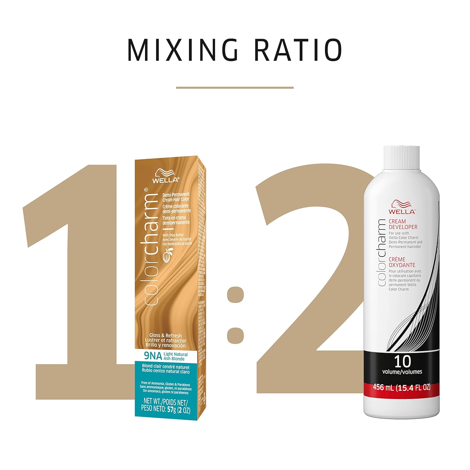 Demi Permanent Hair Color, Light Natural Ash Blonde with Developer U353062