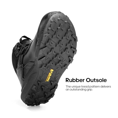 Men's Waterproof Tactical Work Boots Leather Motorcycle Combat Boots I104