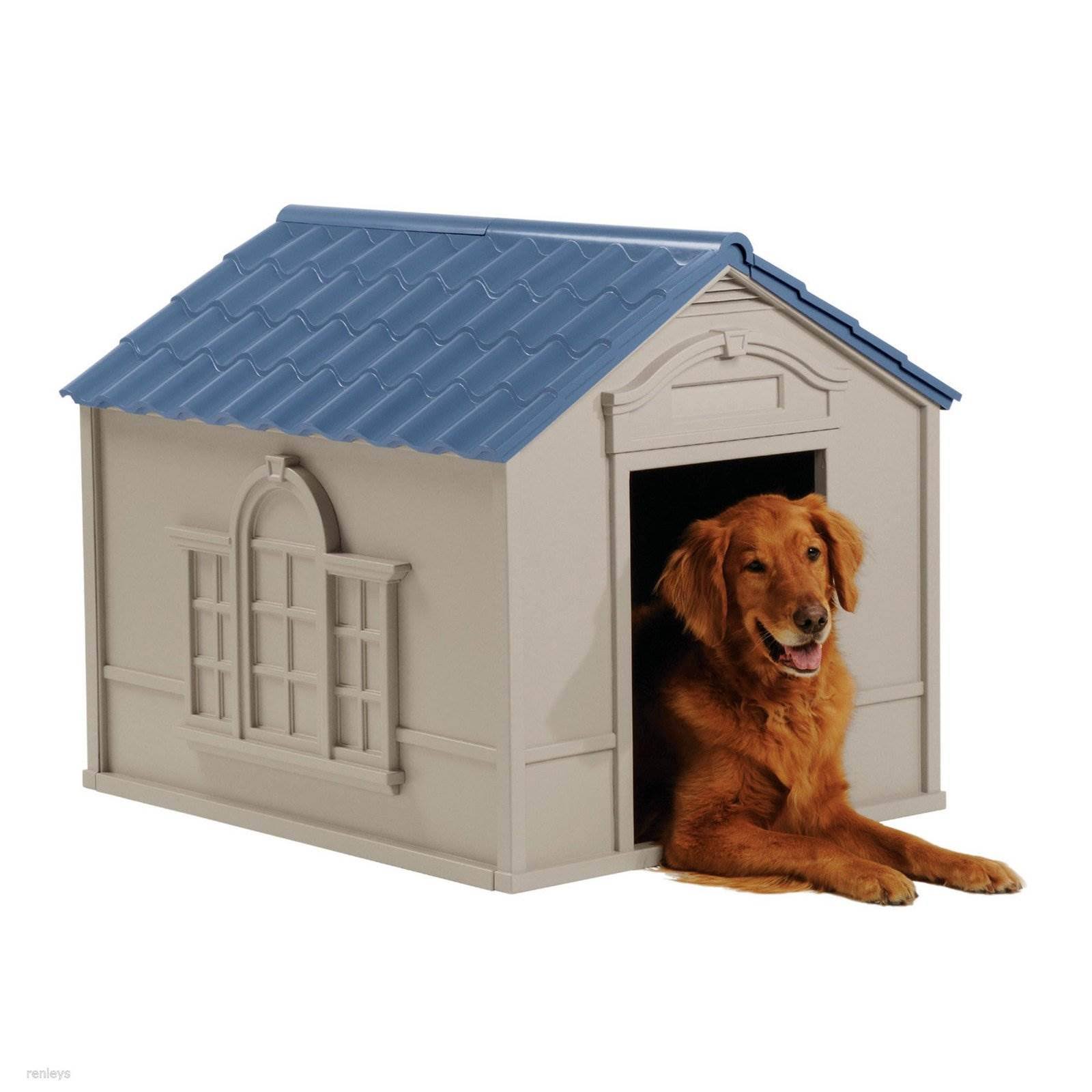Large Weatherproof Resin Dog House (2 Pack) L4176
