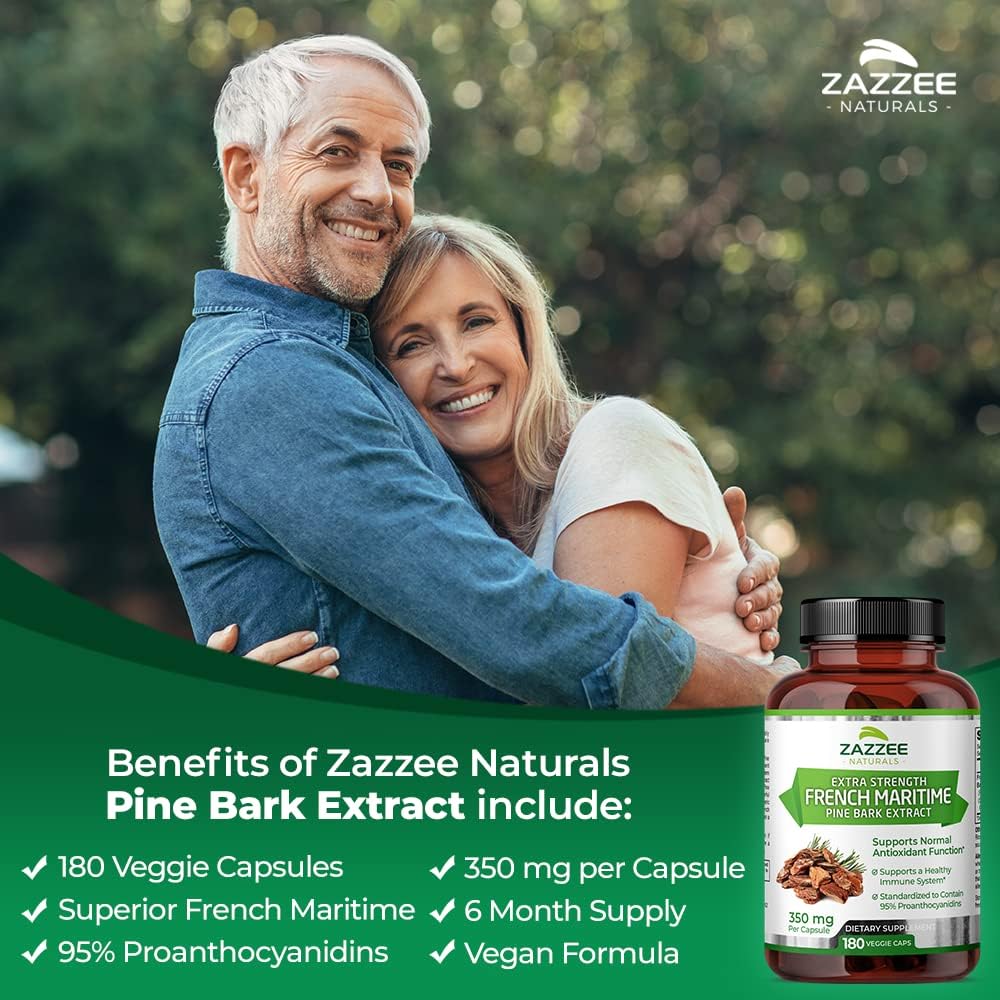 French Maritime Pine Bark Extract 350 mg Vegan Capsules E414