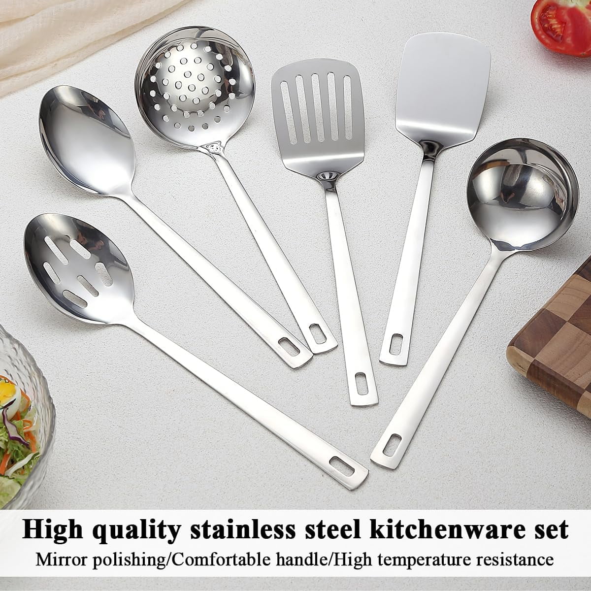 Stainless Steel Kitchen Utensils Set 6pcs W214377