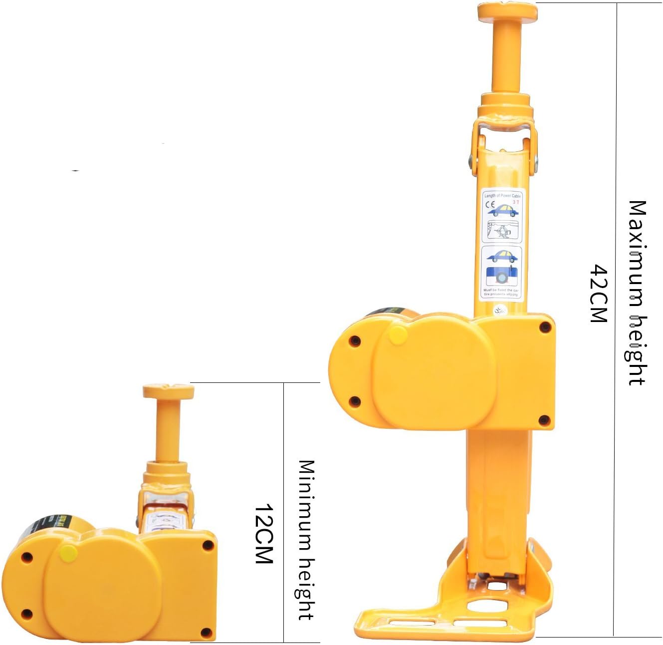 Electric Car Floor Jack 3 Ton 12V Scissor Lift for Sedans SUV with Remote Y242435