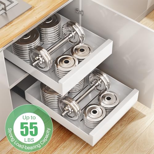 Expandable Pull Out Cabinet Organizer, Adhesive Under Sink Storage Shelf C688204