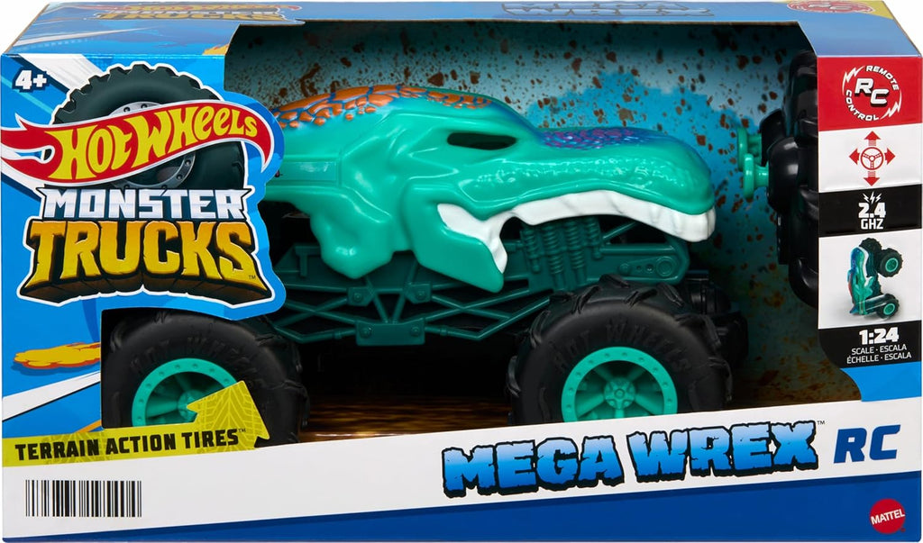 Remote-Control Monster Truck Toy, 1:24 Scale, All-Terrain Tires Q30416