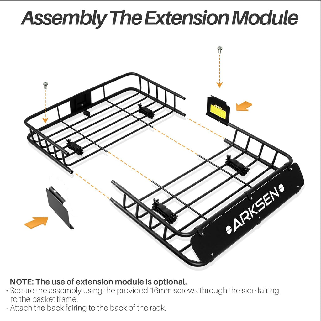 84 Inch Roof Rack Cargo Basket with Soft-Shell Waterproof Roof Bag for SUV, Trucks, Cars K802371