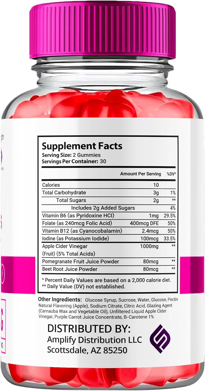 Keto ACV Gummies with Apple Cider Vinegar and Vitamin B12 B6, 120 Gummies J71212