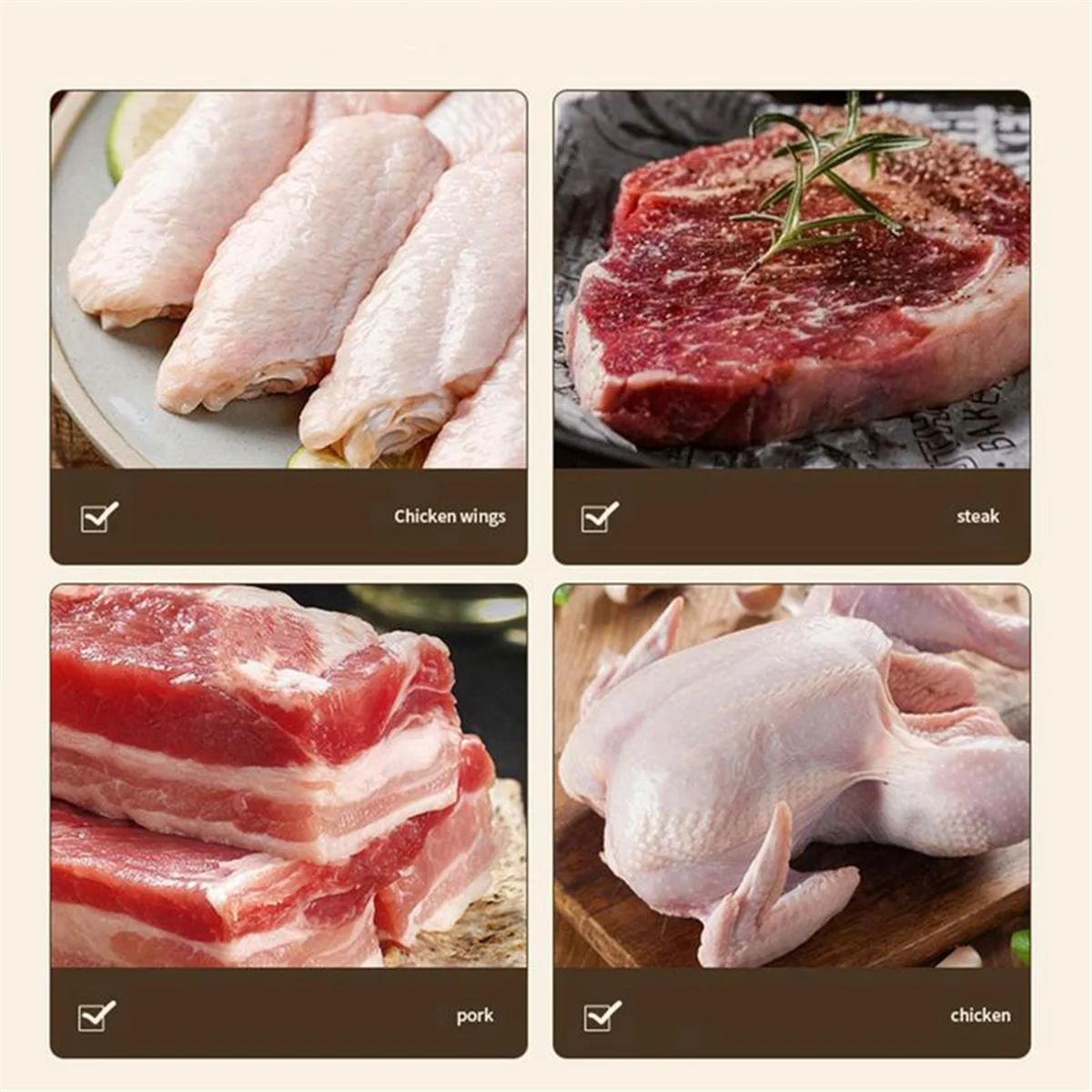 Meat Tenderizer Needle, Stainless Steel Prongs, Food Grade Z7005