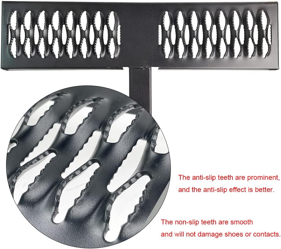 Universal Hitch Step Anti Slip Rust Towing Bumper Guard Black for 2" Rear Hitch Receivers K619