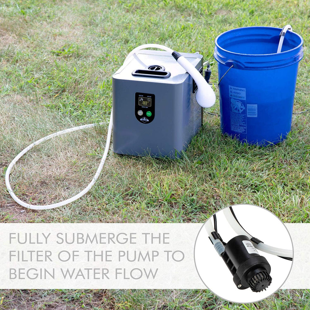 Portable Propane Water Heater & Shower Pump with LCD Display O696563