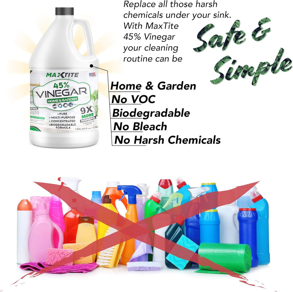 Pure Concentrated Vinegar for Home & Garden Cleaning, 1 Gallon V271902