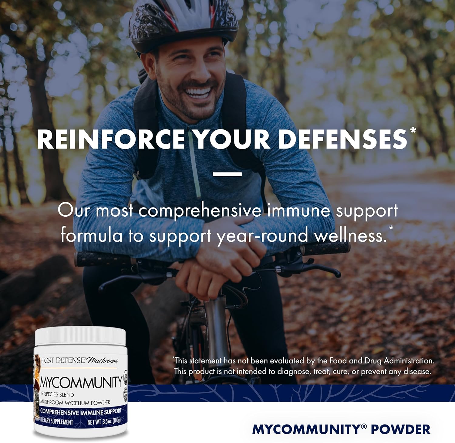 MyCommunity Powder - 17 Species Mushroom Supplement for Immune Support - 100g Z376