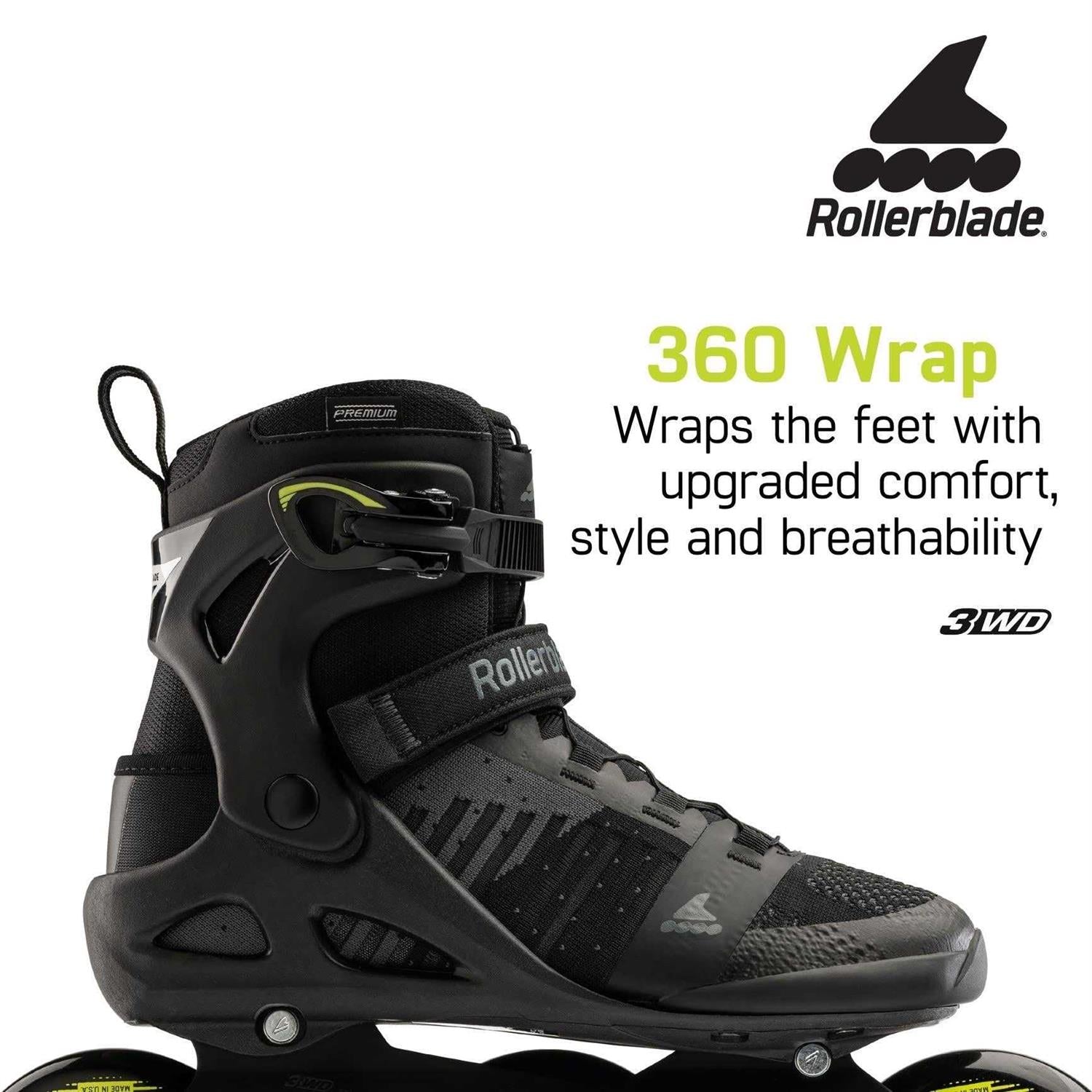 Mens Inline Skates 110mm 3-Wheel G627