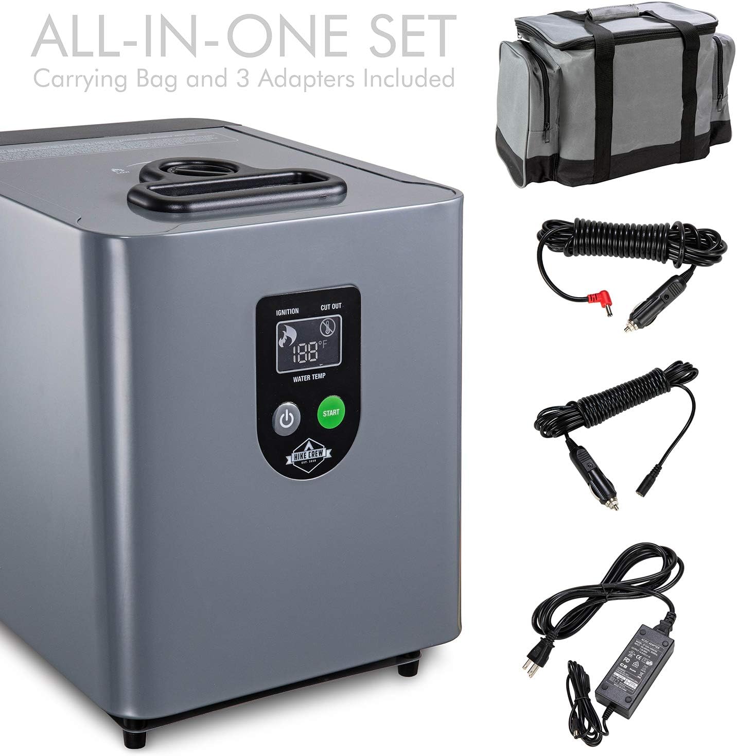 Portable Propane Water Heater & Shower Pump with LCD Display O696563