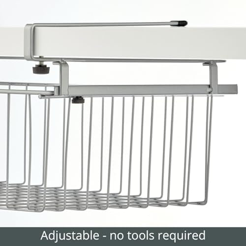 Compact Hanging Pullout Drawer Basket for Under Shelf Storage B526