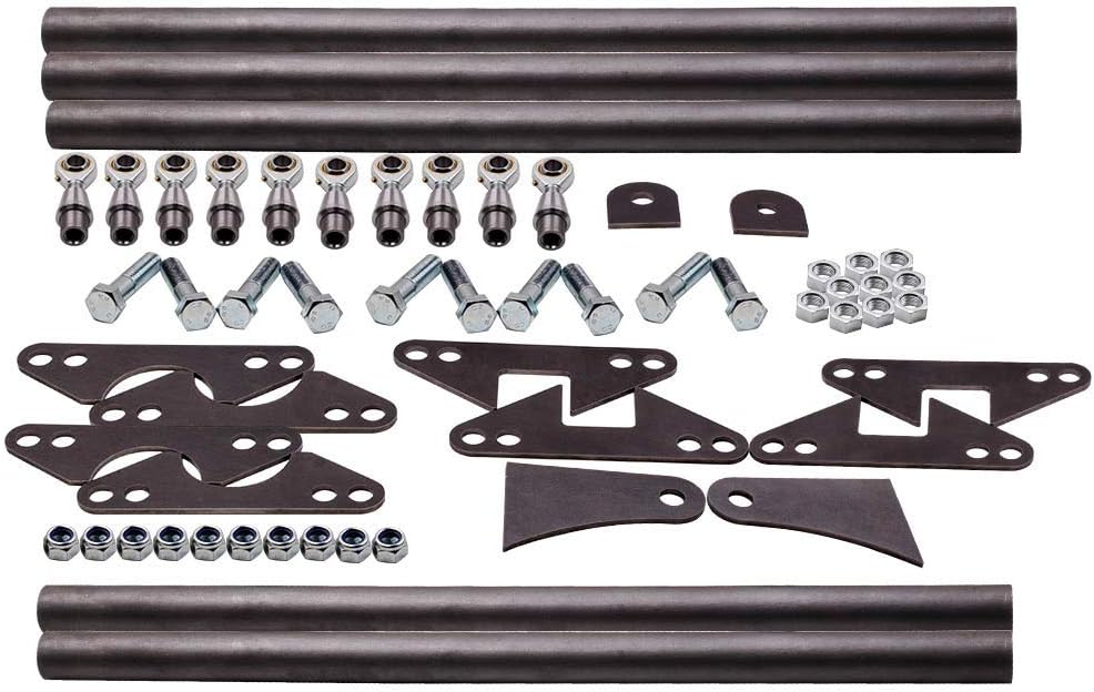 Parallel 4-Link Suspension Kit, Universal 5 Bars Classic Car Rat Rod Mounts with Weld-On Bars D49823