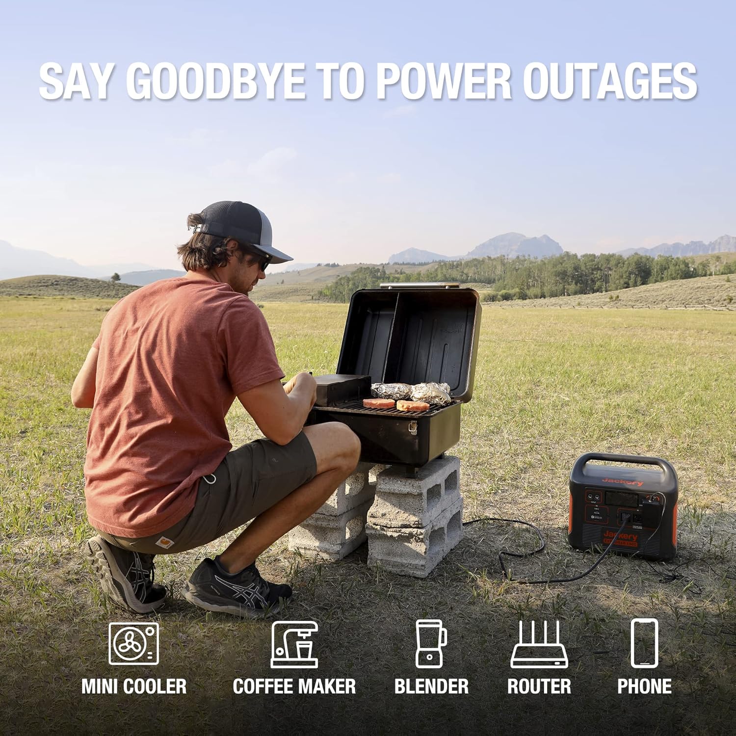 Portable Power Station 1534Wh, 1800W AC Outlets for Camping RV C132