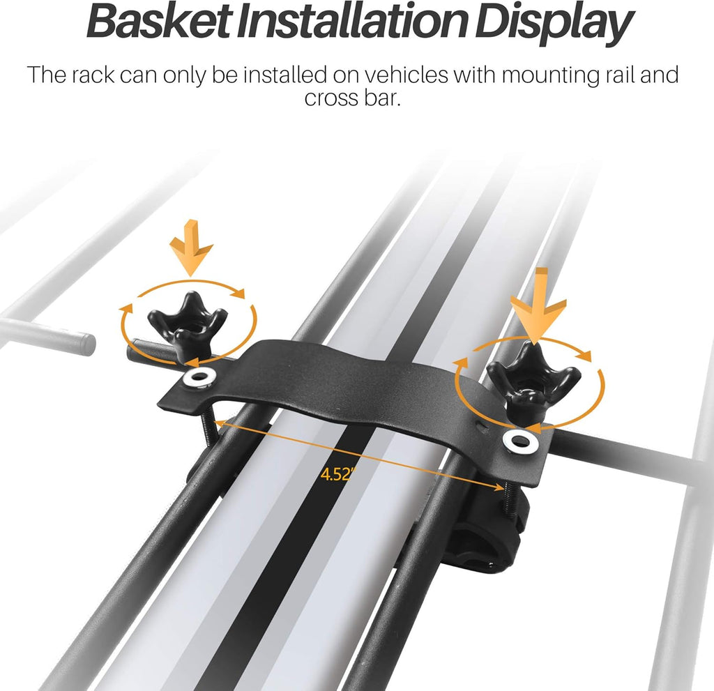 84 Inch Roof Rack Cargo Basket with Soft-Shell Waterproof Roof Bag for SUV, Trucks, Cars K802371