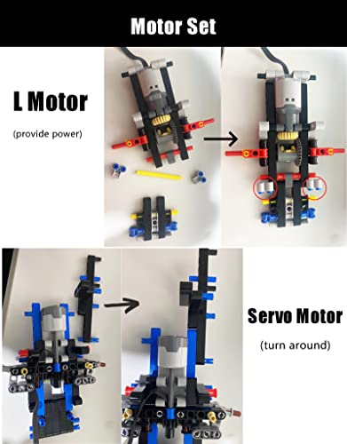 Motor and Remote Control Light Upgrade Kit for Lego Technic Dodge Charger 42111 E117