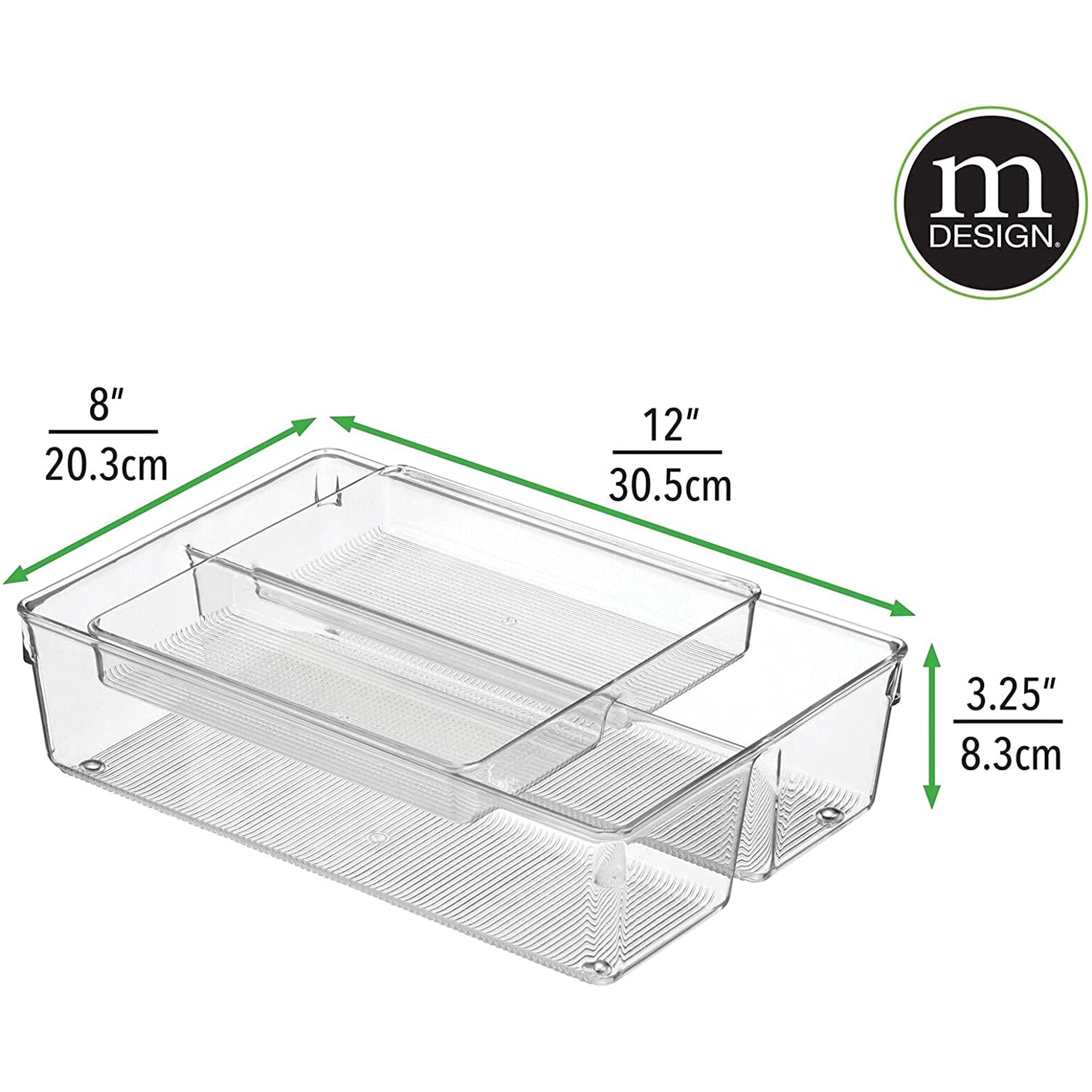Stackable Kitchen Drawer Organizer with 2-Tier Tray I653