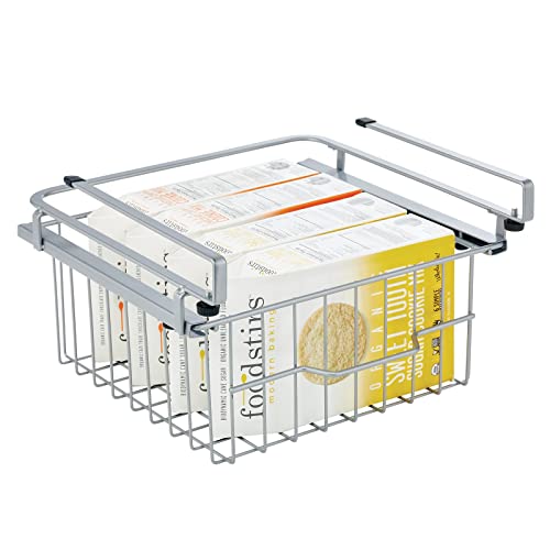 Compact Hanging Pullout Drawer Basket for Under Shelf Storage B526