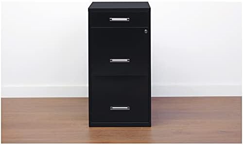 Metal Organizer Pencil Drawer Vertical File Cabinet, 18", Black V320