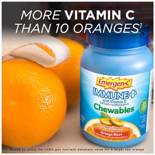 Immune Support Chewables with Vitamin C and D, Orange Flavor, 42 Count S411084