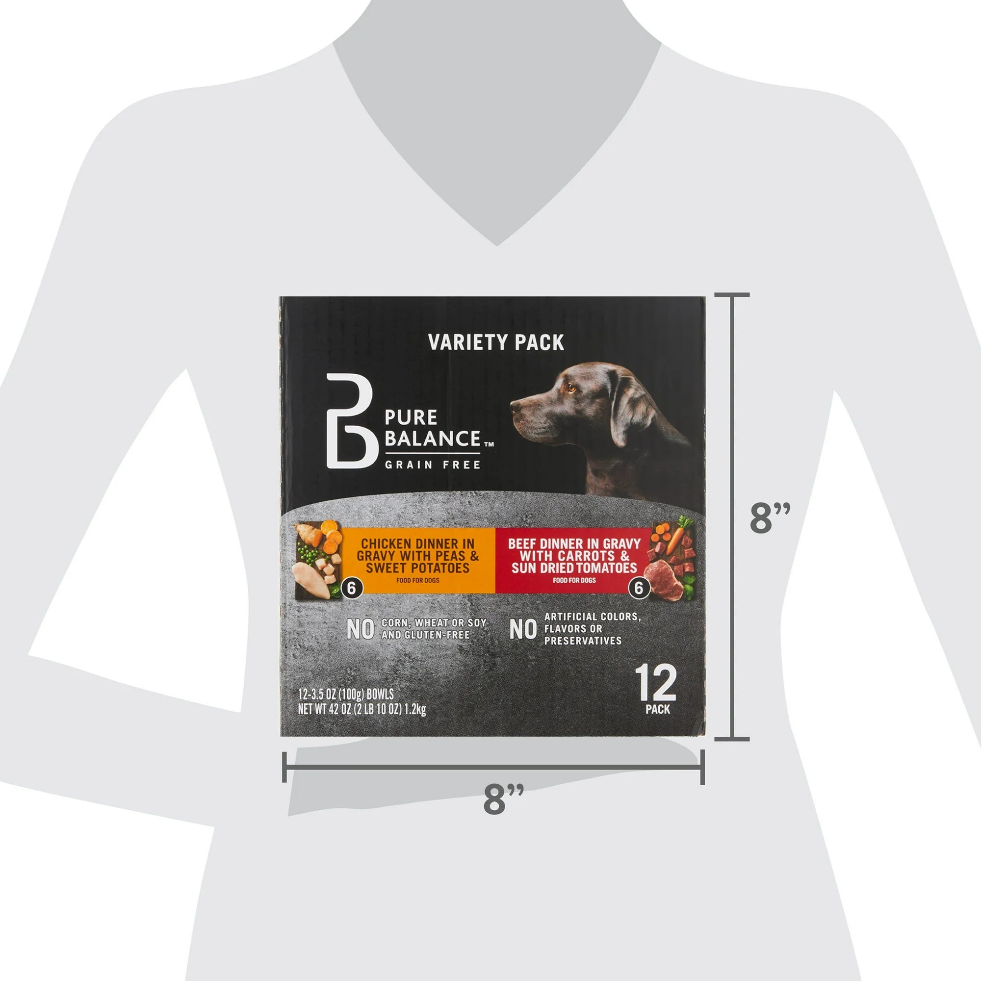 Wet Dog Food Variety Pack, Chicken & Beef Dinner in Gravy, 3.5 oz M526