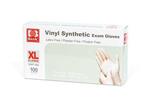 Clear Vinyl Exam Gloves, Latex-Free, Extra-Large, 1000-Pack T36664