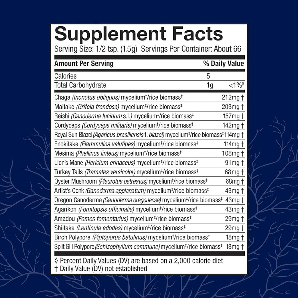 MyCommunity Powder - 17 Species Mushroom Supplement for Immune Support - 100g Z376