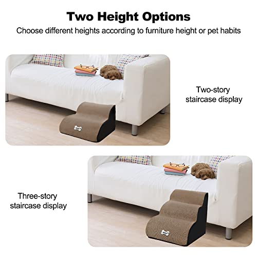 Pet Stairs, Washable Removable Cover, 2 Tiers, Black D80841