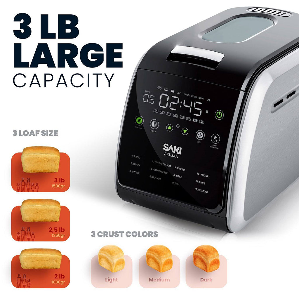 Programmable XL Bread Maker with Nonstick Pan R568957