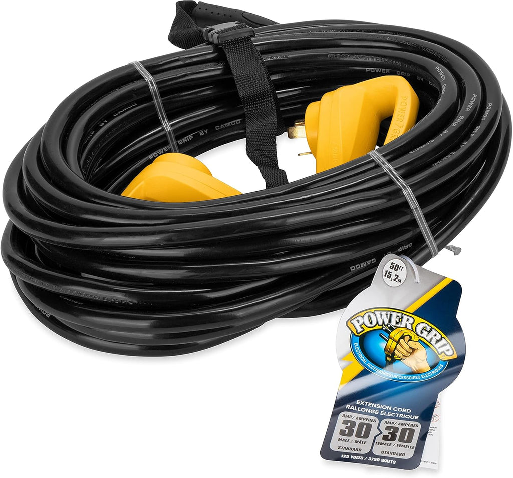 50ft Heavy-Duty 30-Amp RV Extension Cord for Outdoor Use U796153