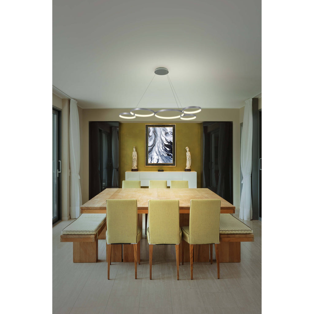Modern Adjustable Multi-Ring LED Chandelier V7382