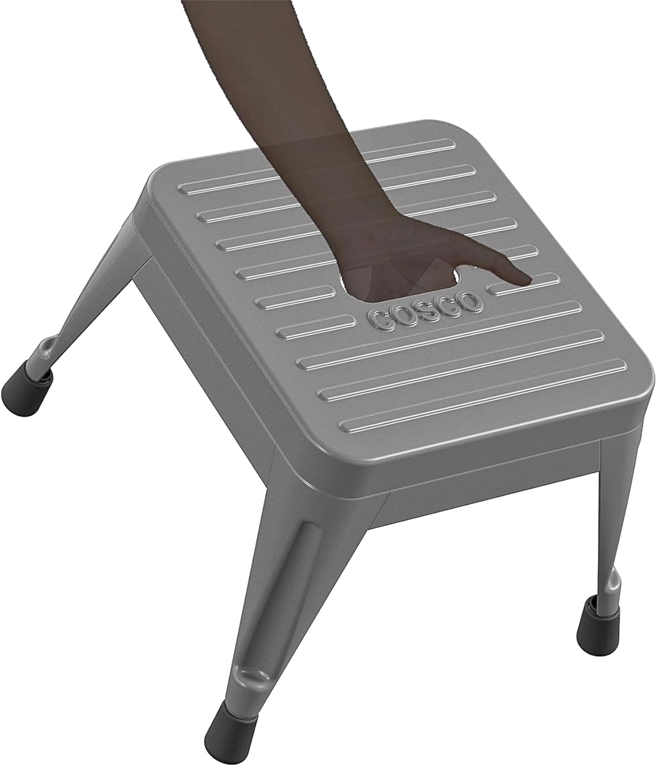 Stackable Steel Step Stool, 2 Pack, Gray R7407