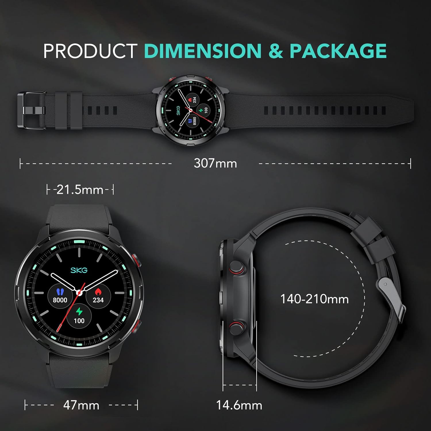 Smart Watch with GPS, Fitness Tracker, Heart Rate & Sleep Monitor U86893