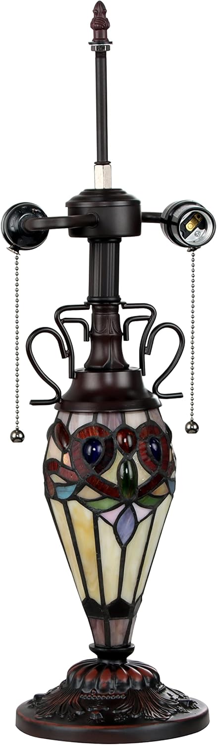 Tiffany-style Dark Bronze 3 Light Table Lamp H5126