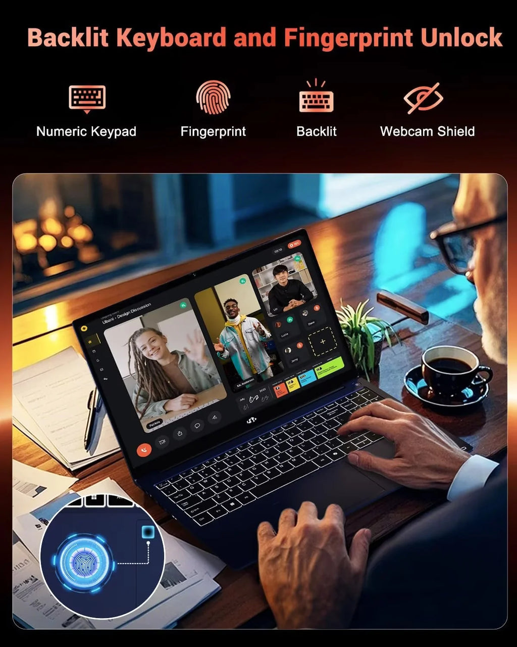 15.6" Gaming Laptop, FHD IPS, 32GB DDR5 RAM, 2TB SSD B366