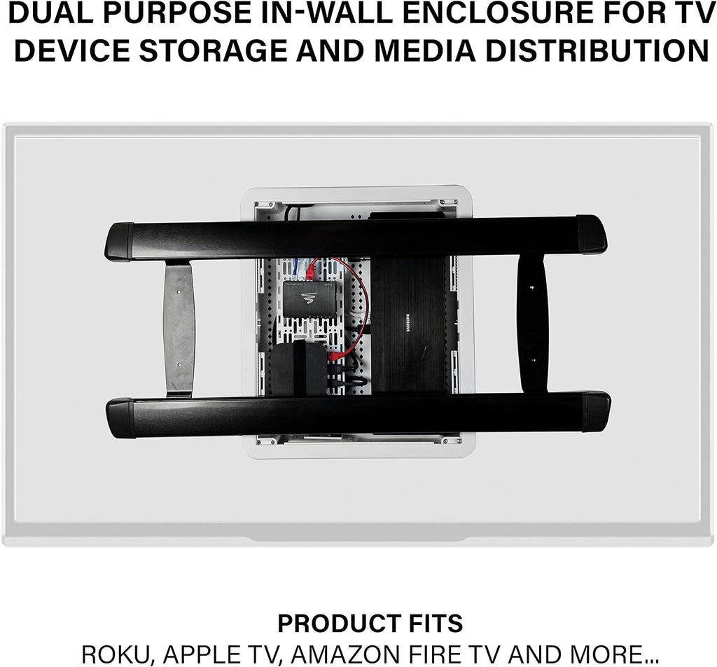 Cable Management Enclosure, 17-Inch Recessed Wall Box, White K143612