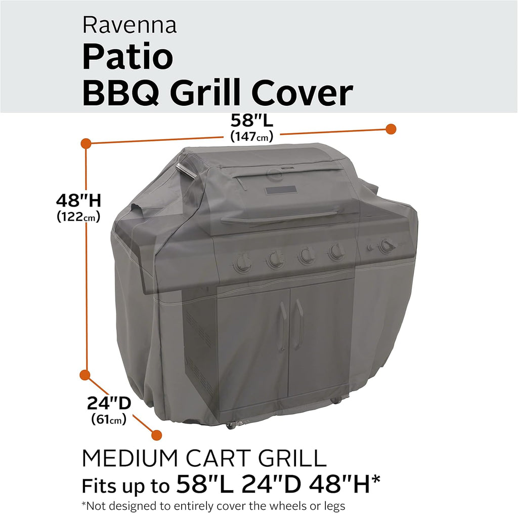 Water-Resistant 58 Inch BBQ Grill Cover, Dark Taupe, 2-Pack R716480