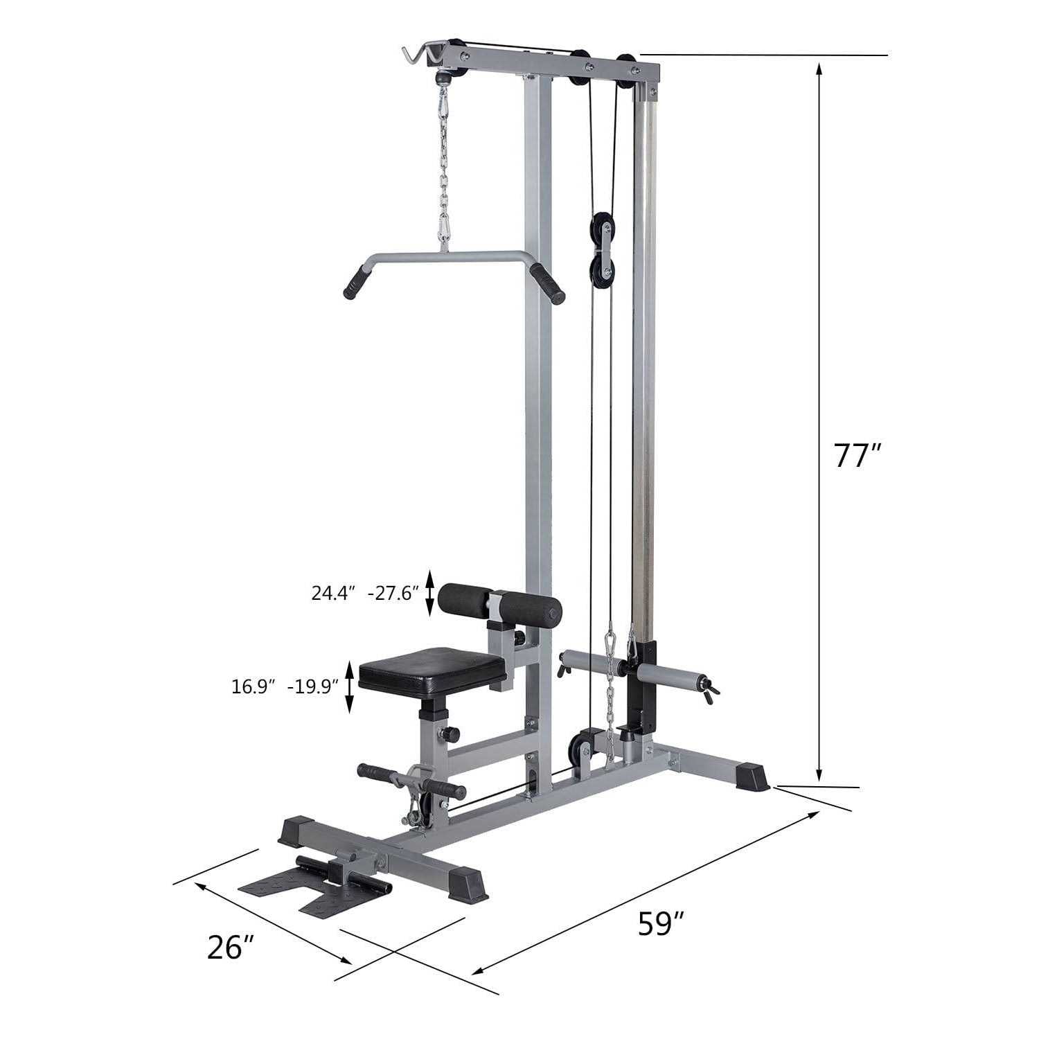Lat Pull Down Machine Multifunction Low Row Cable Fitness Gym H84595
