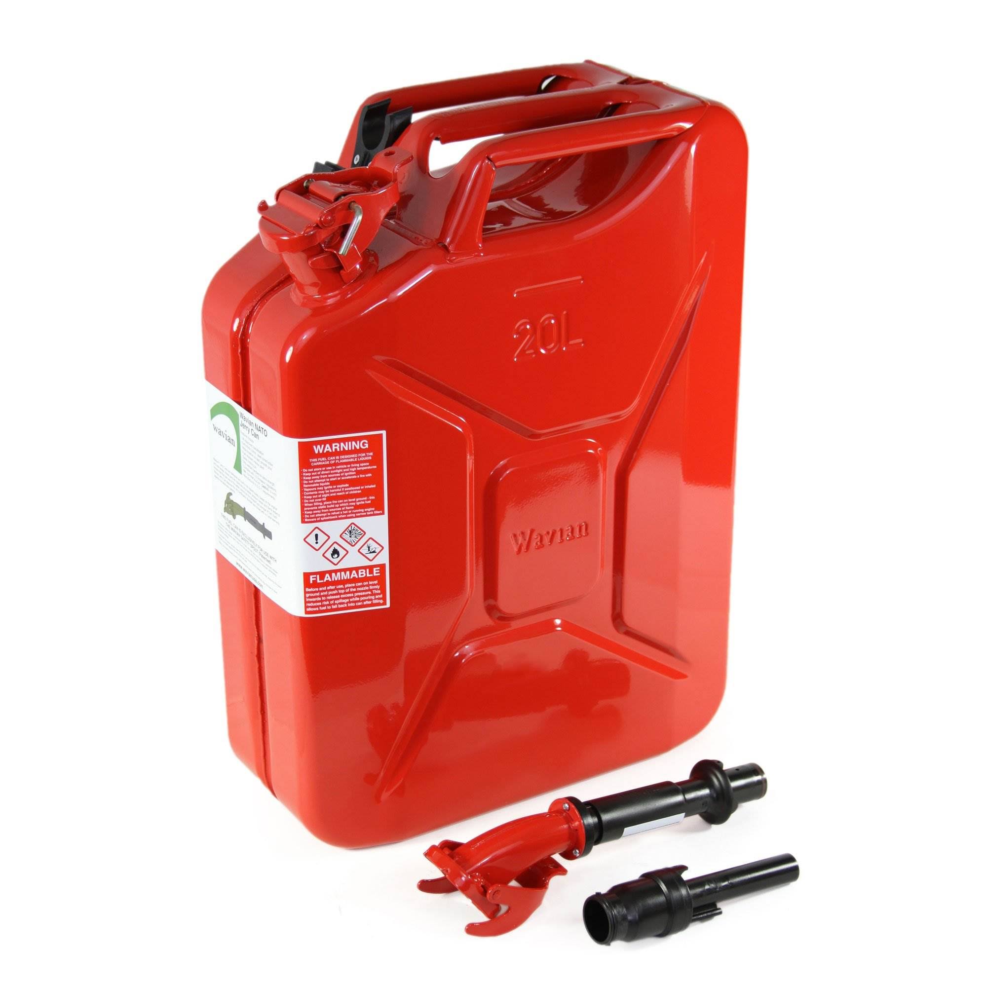 5.3 Gallon 20 Liter Carb Fuel Jerry Can with Spout, Red W14338