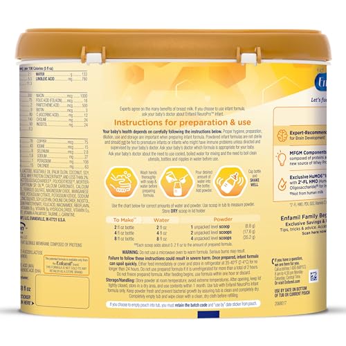Baby Formula, Milk-Based Infant Nutrition, Non-GMO, 124.2 oz R30053