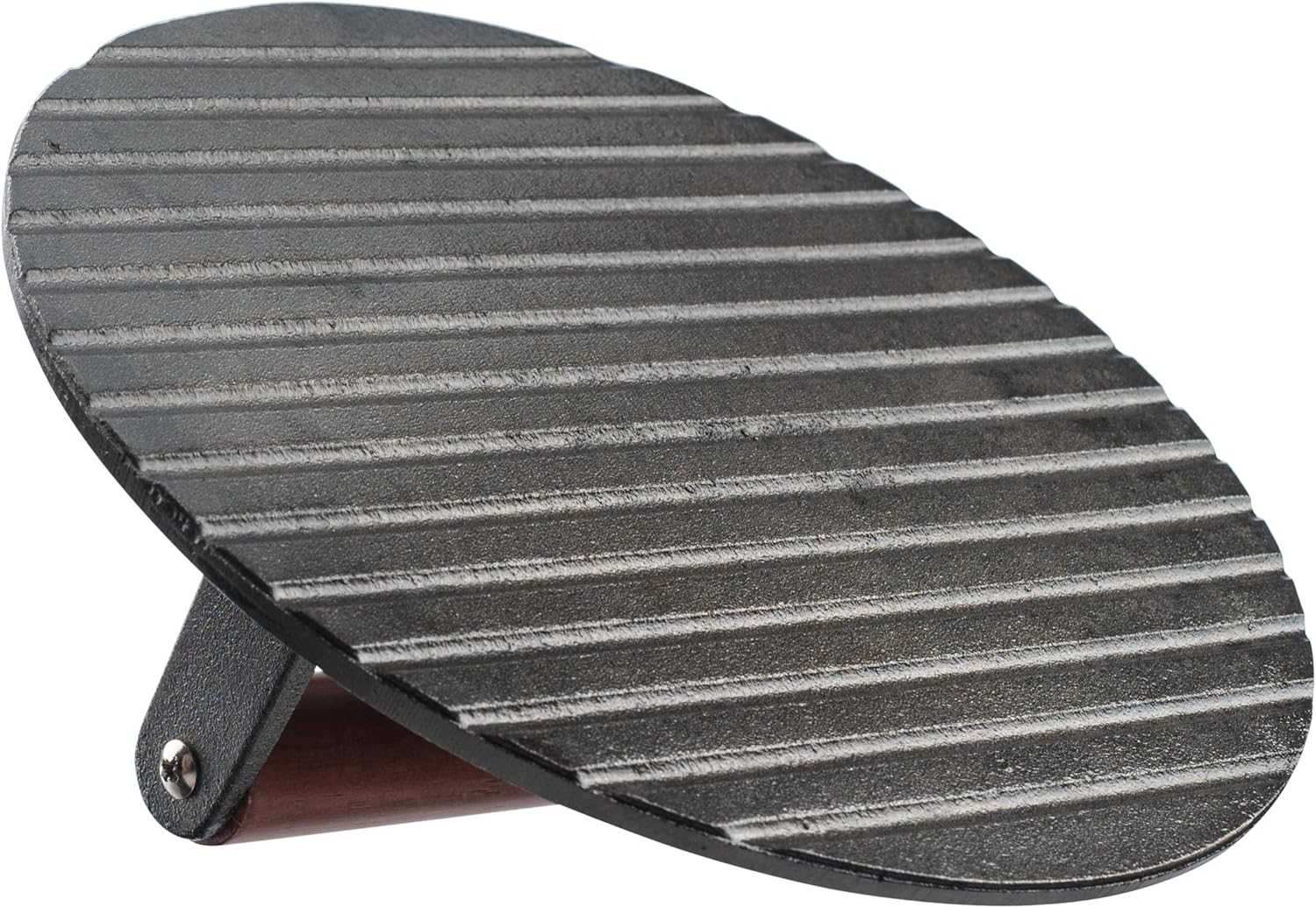 Cast Iron Grill Press with Wood Handle, 8.5-Inch Round V600602