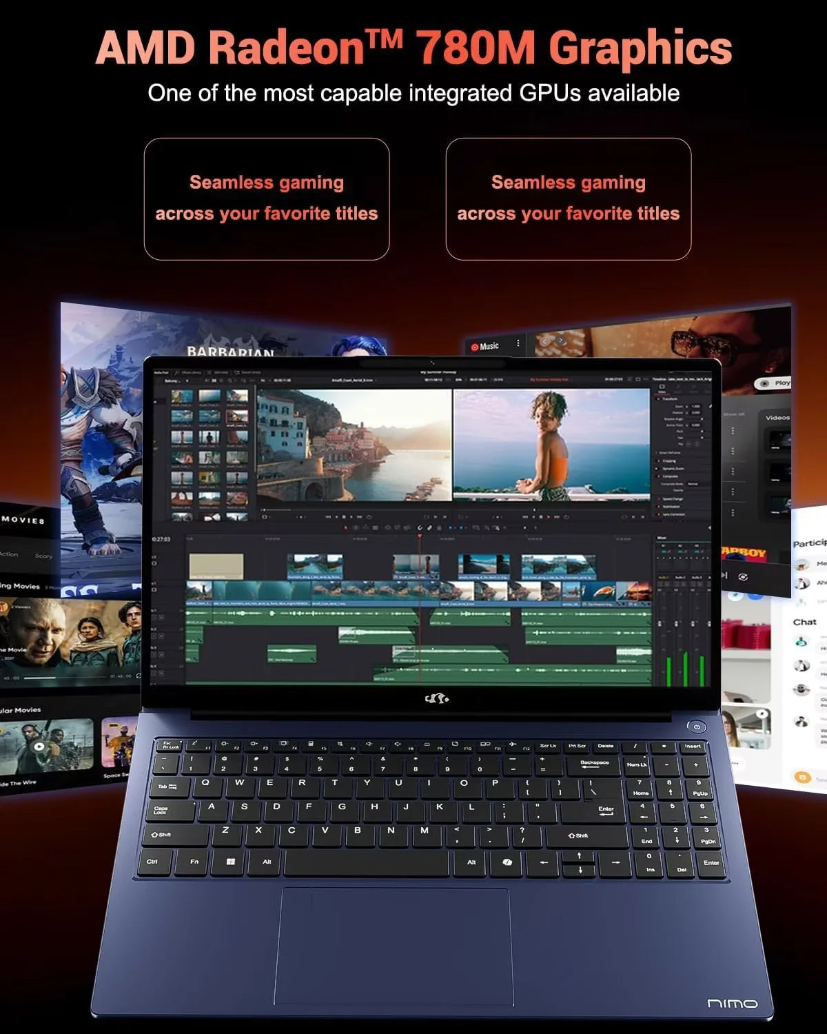 15.6" Gaming Laptop, FHD IPS, 32GB DDR5 RAM, 2TB SSD B366