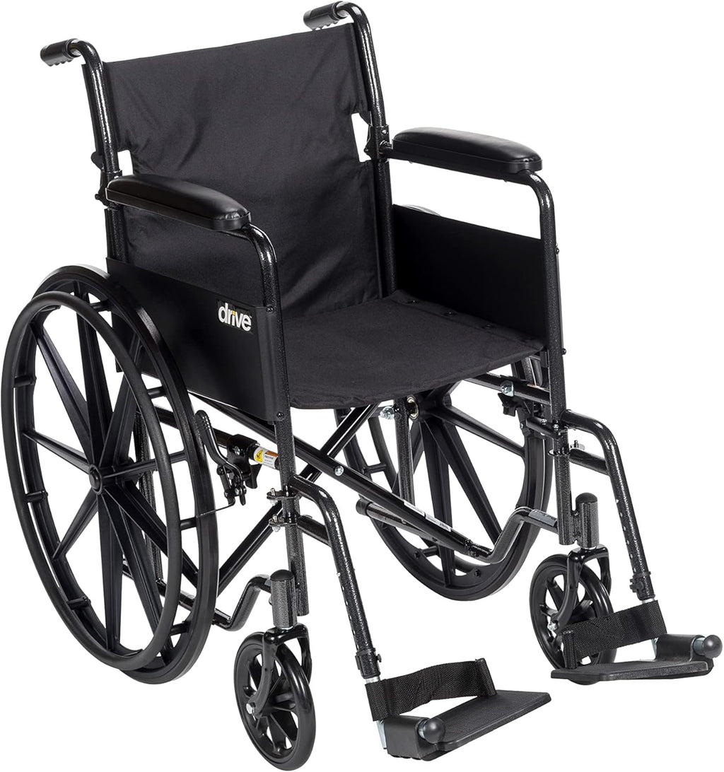 Folding Transport Wheelchair with Full Arms and Removable Footrest T421977