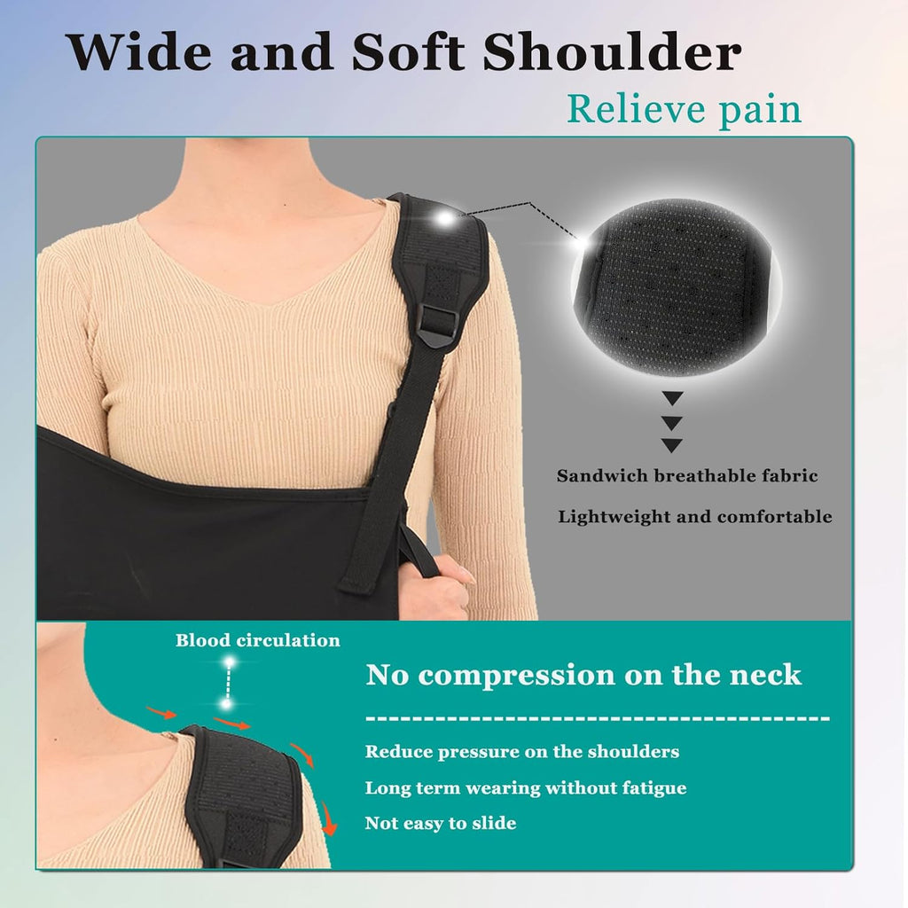 Arm Sling Shoulder Immobilizer Breathable Rotator Cuff Support Brace F217257