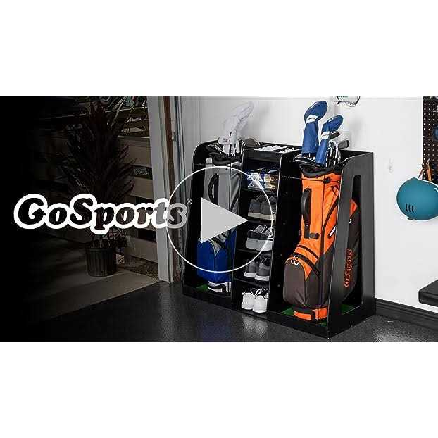 Wooden Golf Bag Organizer and Storage Rack K9323