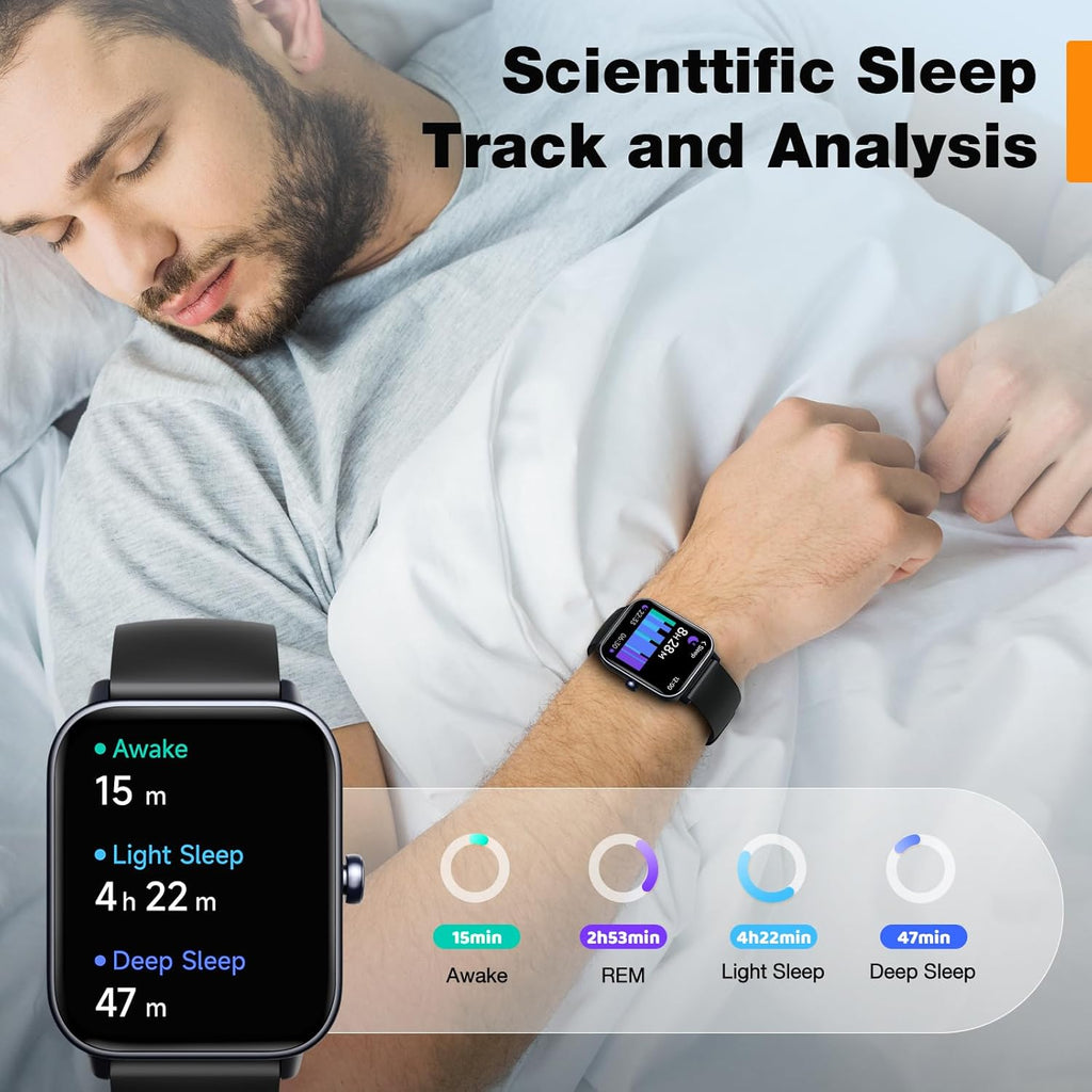 Smart Watch with 1.8" Touchscreen, Fitness Tracker, Heart Rate & Blood Oxygen Monitor M787497