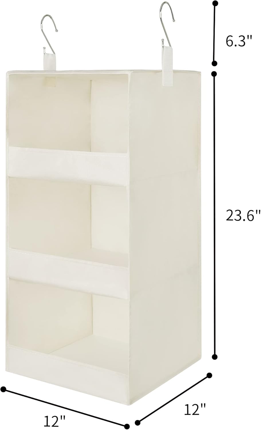 3-Pack Cloth Storage Bins & Hanging Closet Organizer Y273